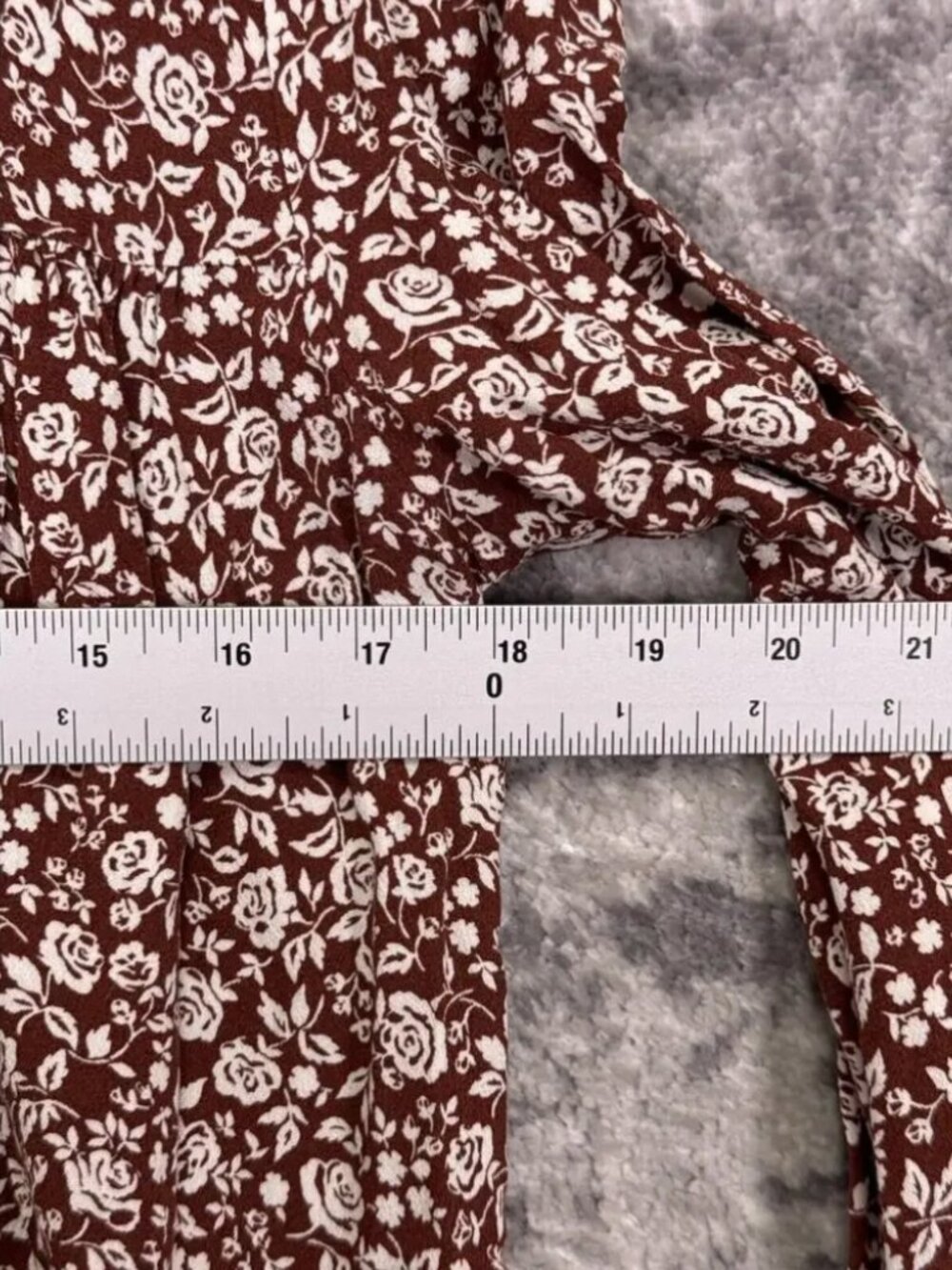 Reformation Amira Top Brown Floral Ruffle Blouse XS - Picture 5 of 7